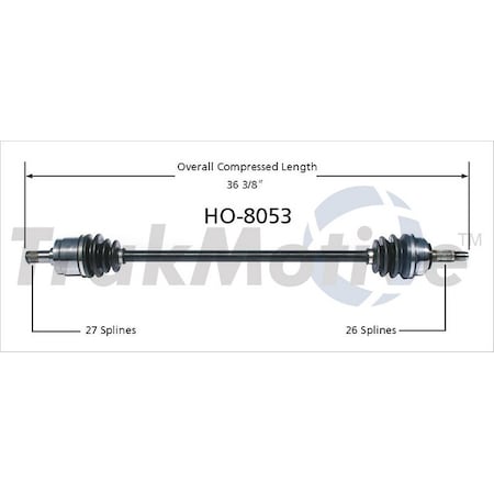 Surtrack Axle Cv Axle Shaft, Ho-8053 HO-8053